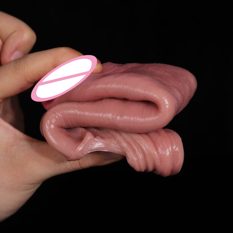Male Penis Sleeve Sex toys Cock Extender Reusable Condoms Delay Ejaculation Penis Enlargement Silicone Sex Toy For Men Sex Shop