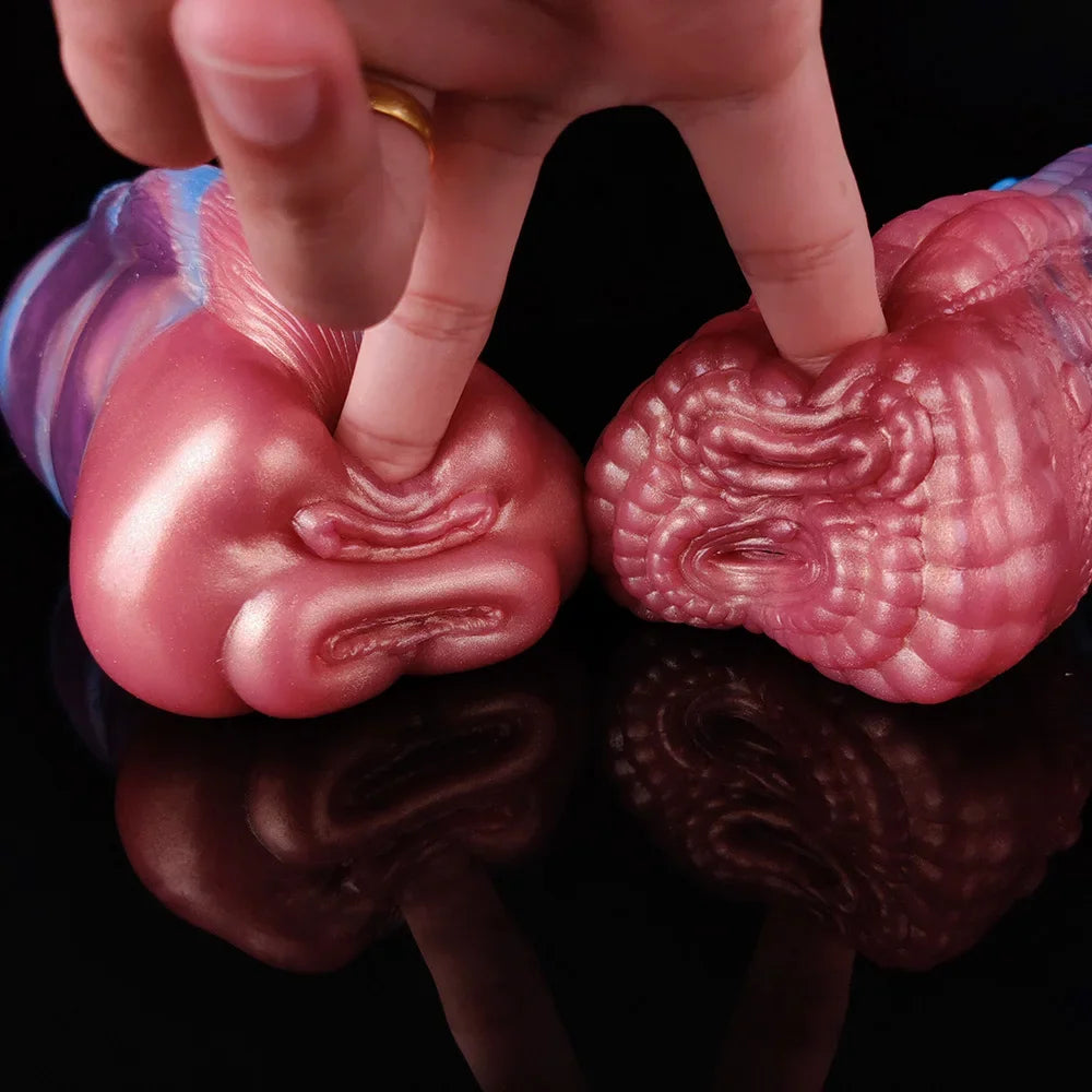 HMYAD Men Masturbator Silicone Sex Toy For Adult 18+ Anal Vaginal Dual Channel Penis Stimulator Massager Pussy Fetish