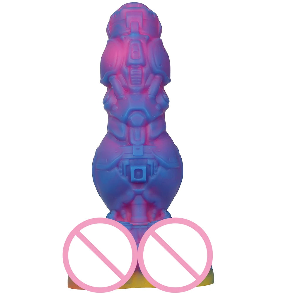8.66-inch dog wolf dildo made of silicone, with large tubercle suction cup, suitable for G-spot male and female couples