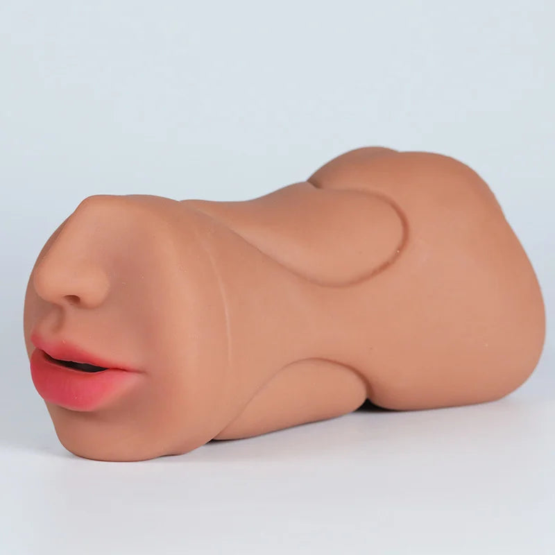 3 IN 1 Male Sex Toy - Deep Throat + Artificial Real Pussy + Realistic Rubber Vagina, Oral Blowjob Masturbator for Men