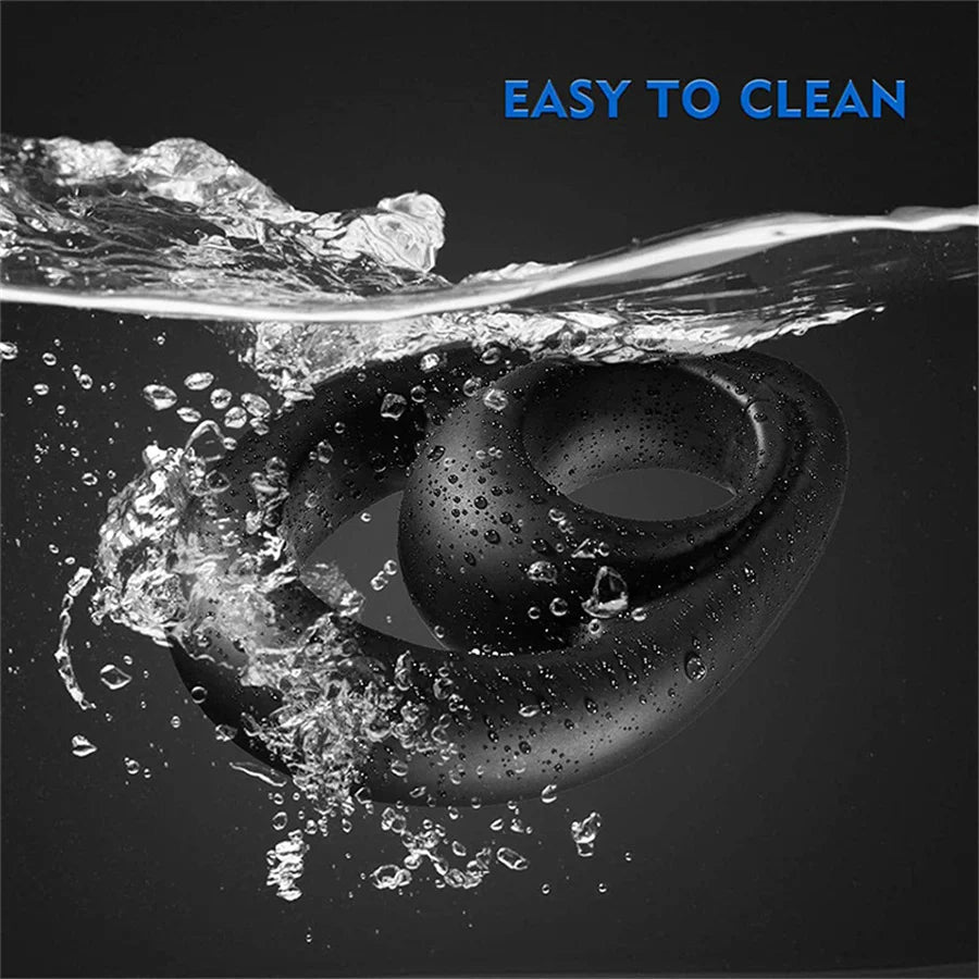 Sex Toys Double Ring Penis Cock Ring For Men Delay Ejaculation Erection Couple Sex Toy Adult Product Man Dick Enlarger Rings