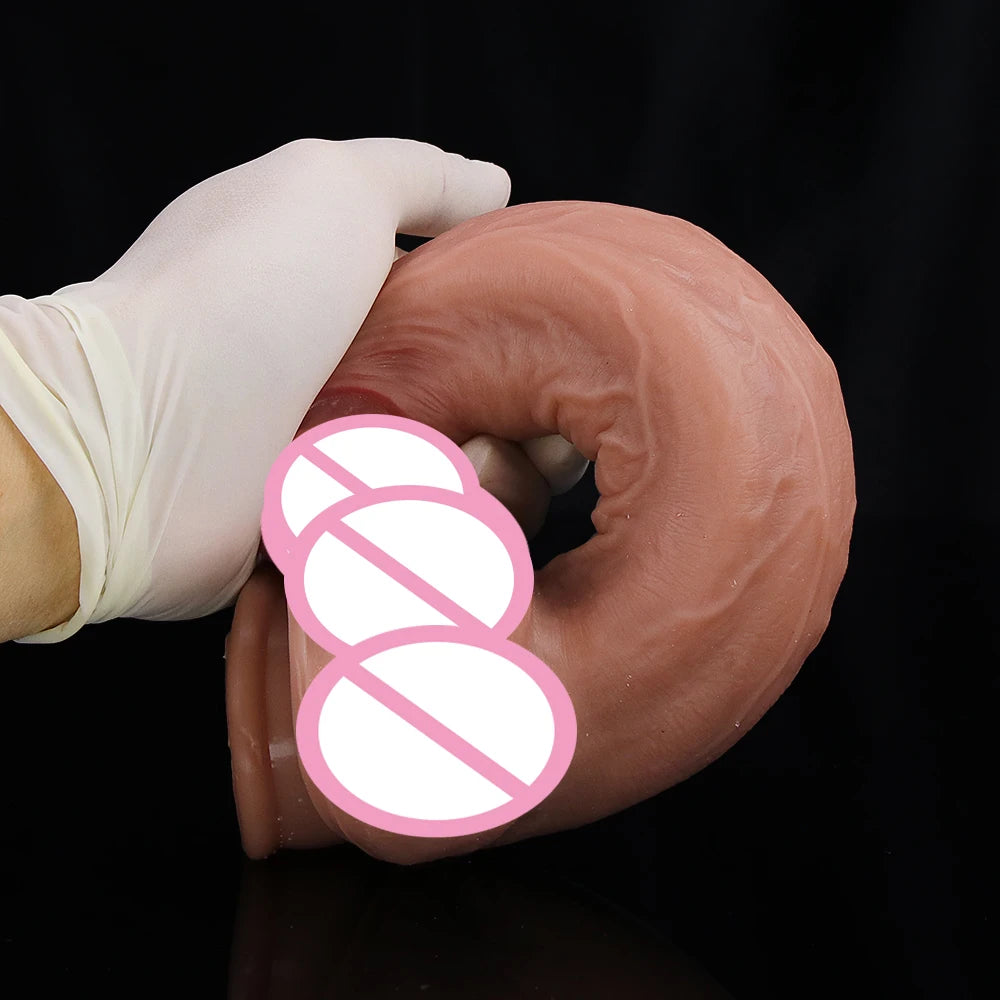 Realistic Dildos for Women Skin Testicles Dildo Anal Vaginal Stimulation Strapon Big Penis Adult Supplies Sex Toys for Woman