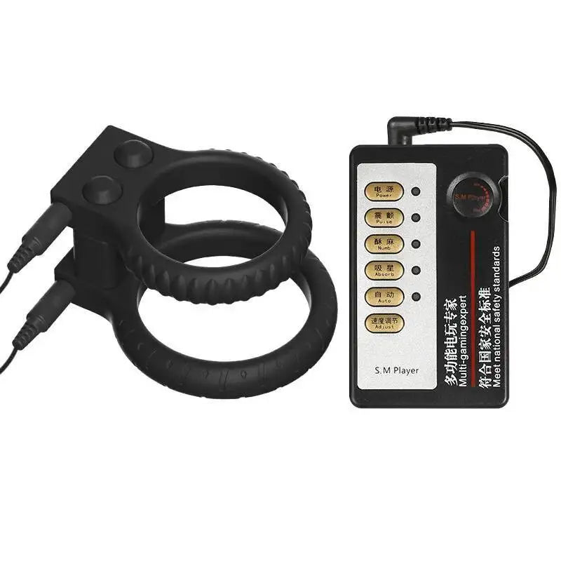 Electric Shock Penis Ring Sex Toy For Men Electro Stimulation Device Delay Ejaculation Bdsm Couple Play Enhancer Adult Gadget