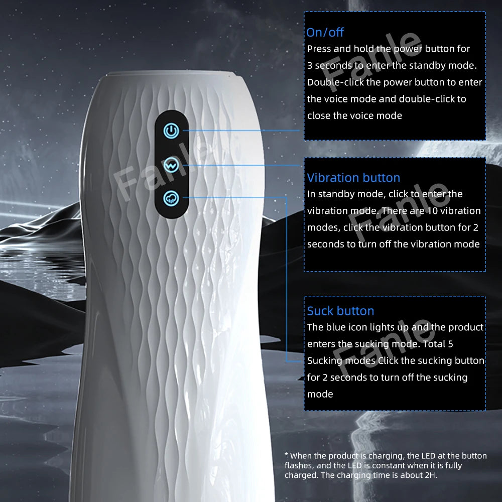 Sex Toy Automatic Sucking Male Masturbator Cup Vibration Blowjob Machine Heating Masturbation Adult for Men Masturbate Supplies