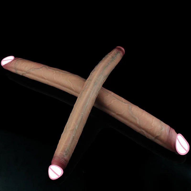 Realistic Long Dildos Double Head Dildo Anal Vaginal Stimulator Masturbator Sex Toy for Lesbian Couples Gay Men Adult Products