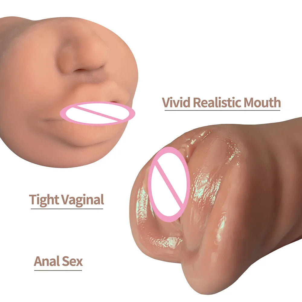 2 in 1 Pocket Pussy Male Masturbator Adult Sex Toys For Men Penis Stimulation Male Blowjob Stroker Toy