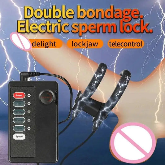 Electric Shock Penis Ring Sex Toy For Men Electro Stimulation Device Delay Ejaculation Bdsm Couple Play Enhancer Adult Gadget