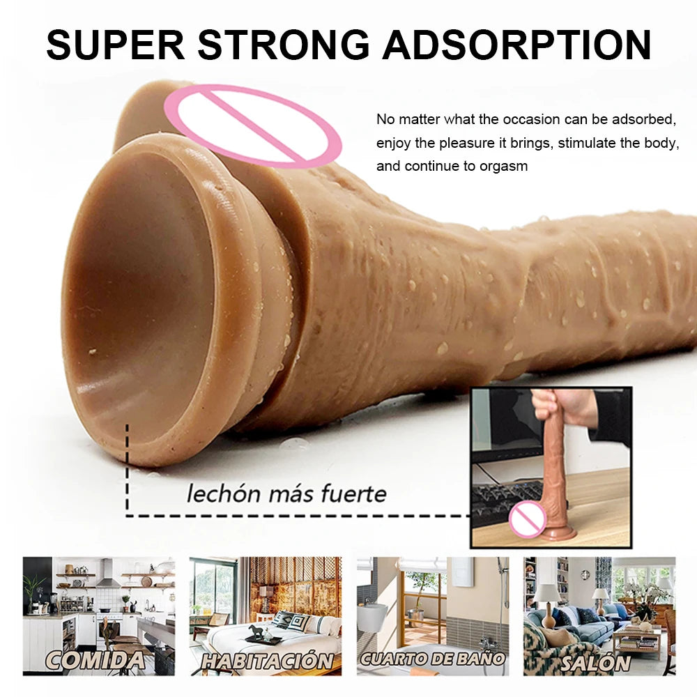 Big Vibrator Dildo for Women Heating Thrusting Realistic Penis Sex Toys Artificial Rubber Dick Adult Toys Soft Dildos Vibrators