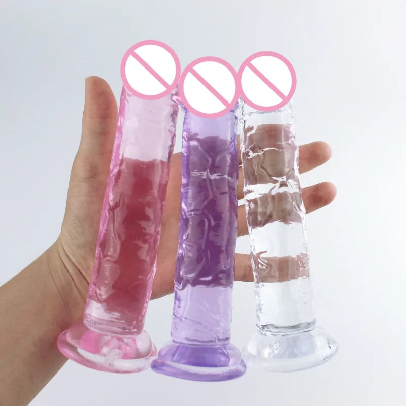 Dildos Sex Toys Dick Cheap Soft Female Vagina Clitoris Anal Masturbators Penis with Suction Cup 5 Colors Consolador Dildo Gode