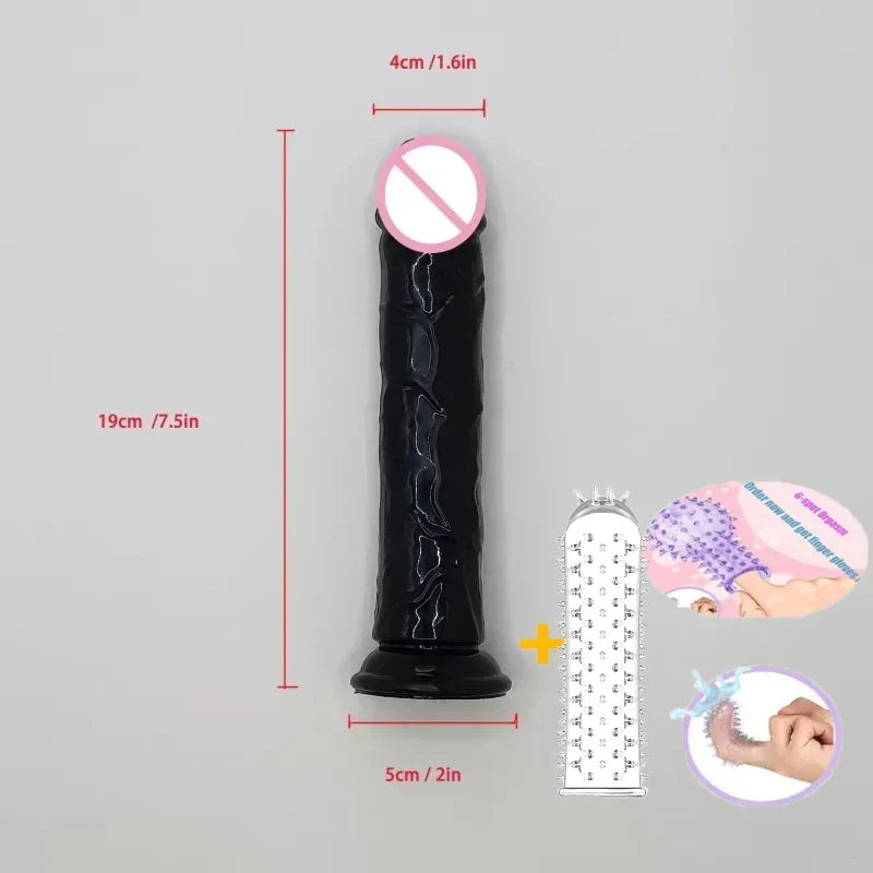 Realistic Dildo Sex toys for Woman Men Couples Silicone Penis  Masturbator Black Dildos Erotic Cock G Spot Clitoris Anal Sex Toy