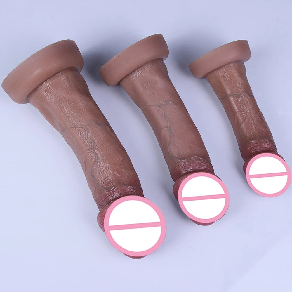 Realistic Dildos Big Glans With Suction Cup Vagina Anal Sex Toys For Woman Strapon Soft Penis Butt Plug Adults Cock Masturbator