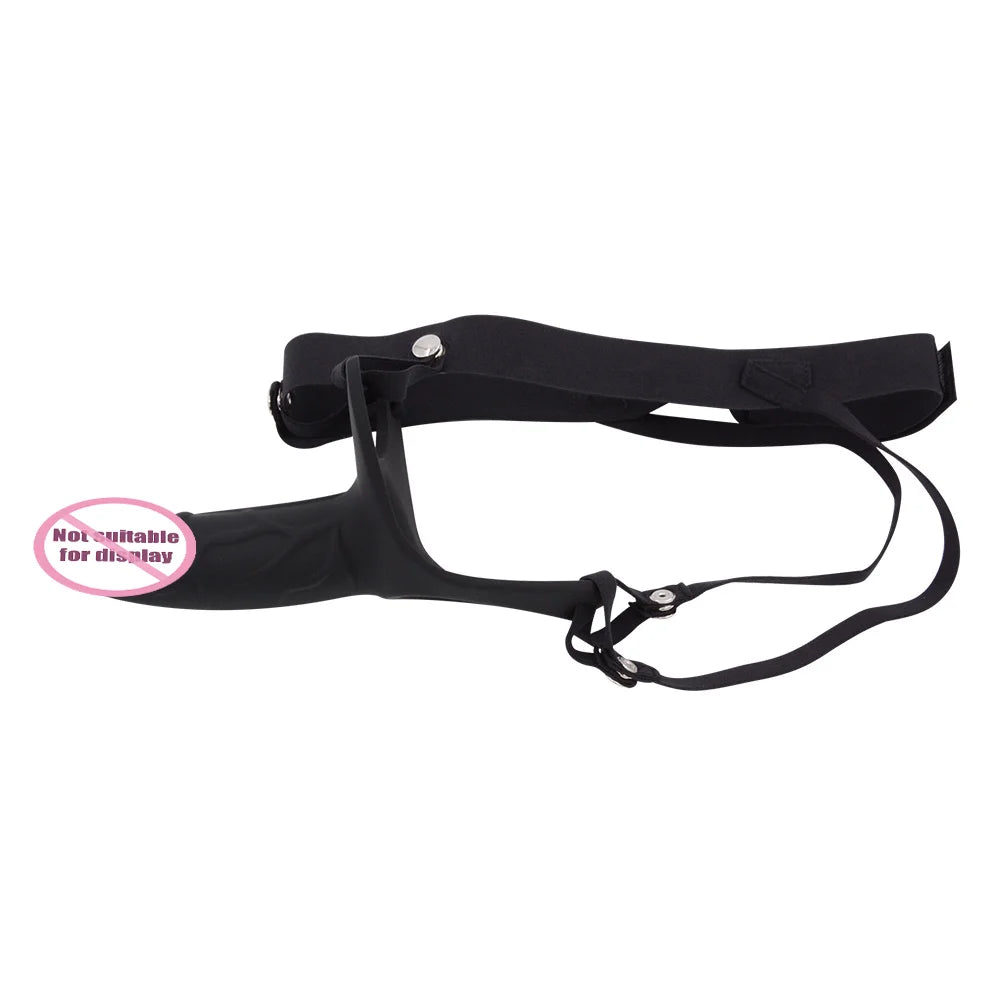 Sex Toy Hollow Wearable Dick Set for Men Extended Delay Ring Dildo Set Couple Sex Toys Joinjjtoy