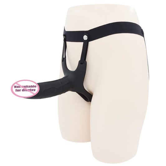 Sex Toy Hollow Wearable Dick Set for Men Extended Delay Ring Dildo Set Couple Sex Toys Joinjjtoy