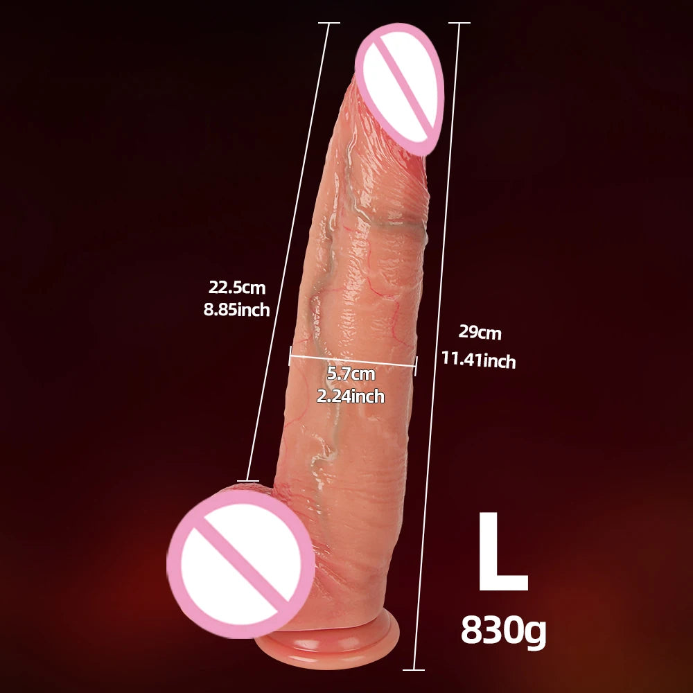 Realistic Dildos for Women Skin Sliding Foreskin Testicles Dildo Anal Vaginal Stimulation Strapon Big Penis Sex Toys for Woman