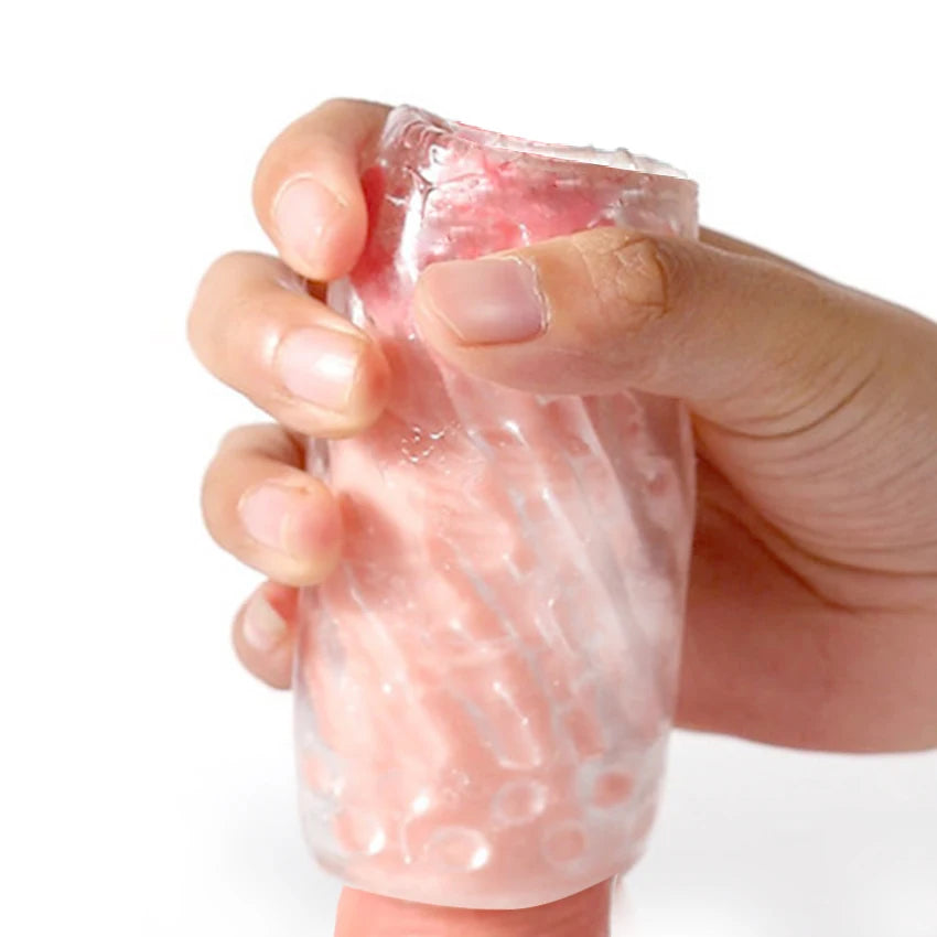 Male Masturbator Egg Erotic Toy for Adultl Silicone Penis Exercise Masturbation Cup Sex Toys for Men Protable Blowjob Sex Shop