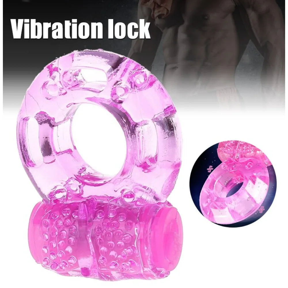 Male Delay Vibrating Cock Ring SEXY Penis Clit Stimulator Vibrator G-spot Sex Toys Men Long Lasting Enhance Couple Toy Pleasure