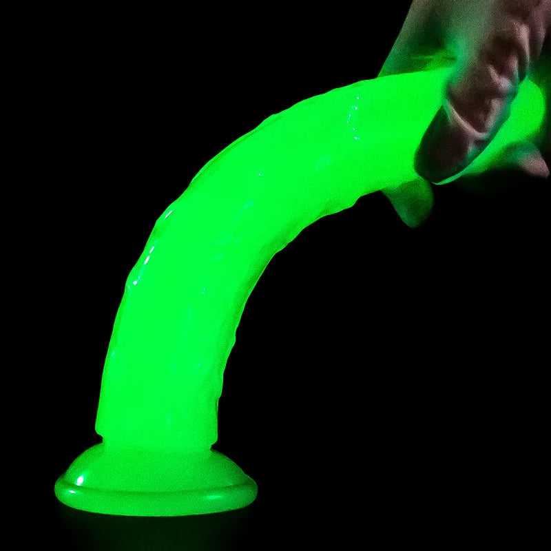 Green Dildos Glow in The Dark Realistic Penis Sex Toys for Women Masturbation Dick Orgasmic G-spot Anal Massager Butt Plug