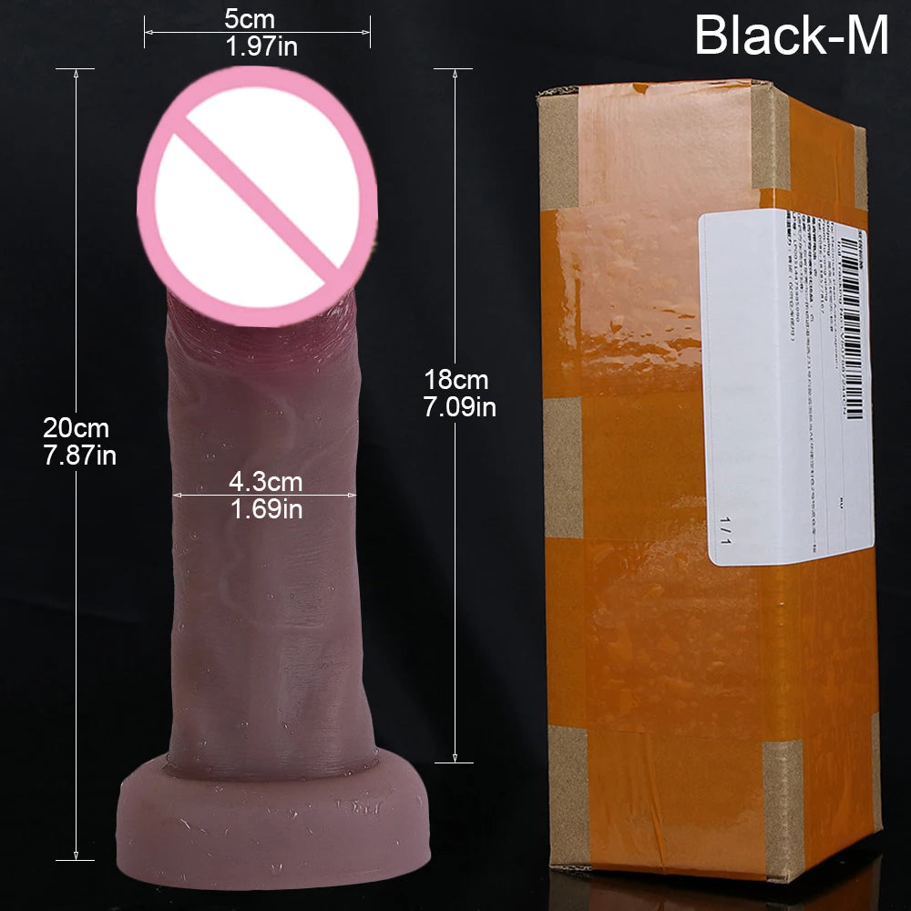 Realistic Dildos Big Glans With Suction Cup Vagina Anal Sex Toys For Woman Strapon Soft Penis Butt Plug Adults Cock Masturbator