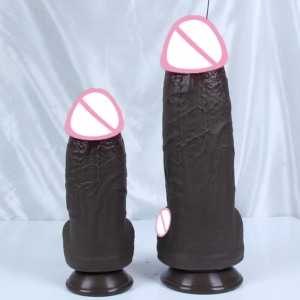 7.5cm Huge Dildo Realistic Soft Penis Thick Dick Sexy Cock Suction Cup Adults Anal Sex Toys For Women Vagina Strapon Masturbator