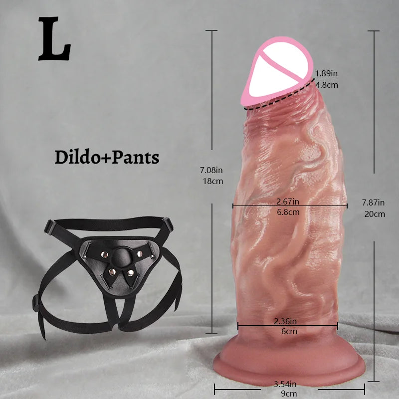 S/M/L Dildo Big Dick Female Anal Vagina Masturbation Soft Skin Feel Penis Prostate G-spot Massage Anal Plug Sex Toys For Adult