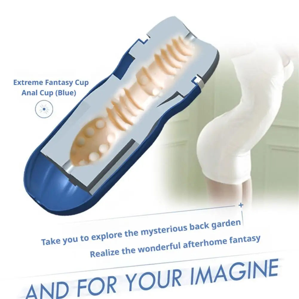 Realistic Male Masturbator with Suction & Thrusting - Portable Pocket Pussy, Discreet Sex Toy for Men