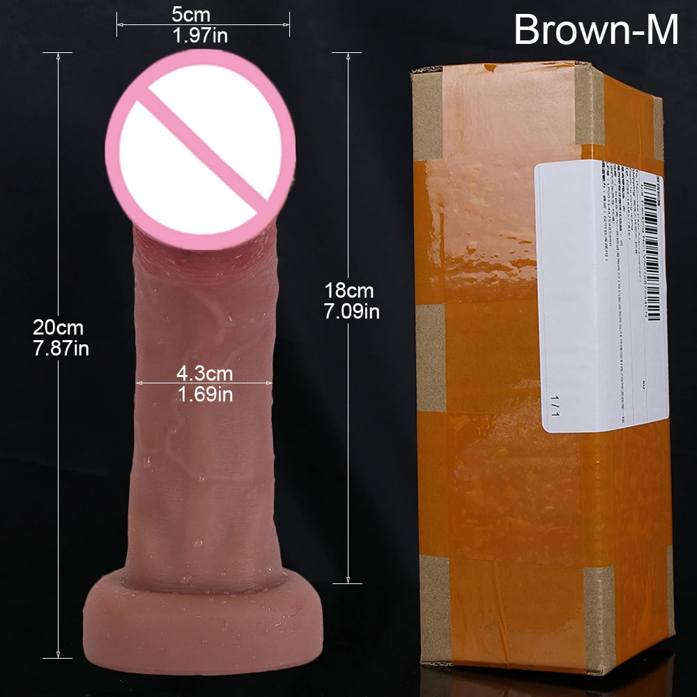 Realistic Dildos Big Glans With Suction Cup Vagina Anal Sex Toys For Woman Strapon Soft Penis Butt Plug Adults Cock Masturbator