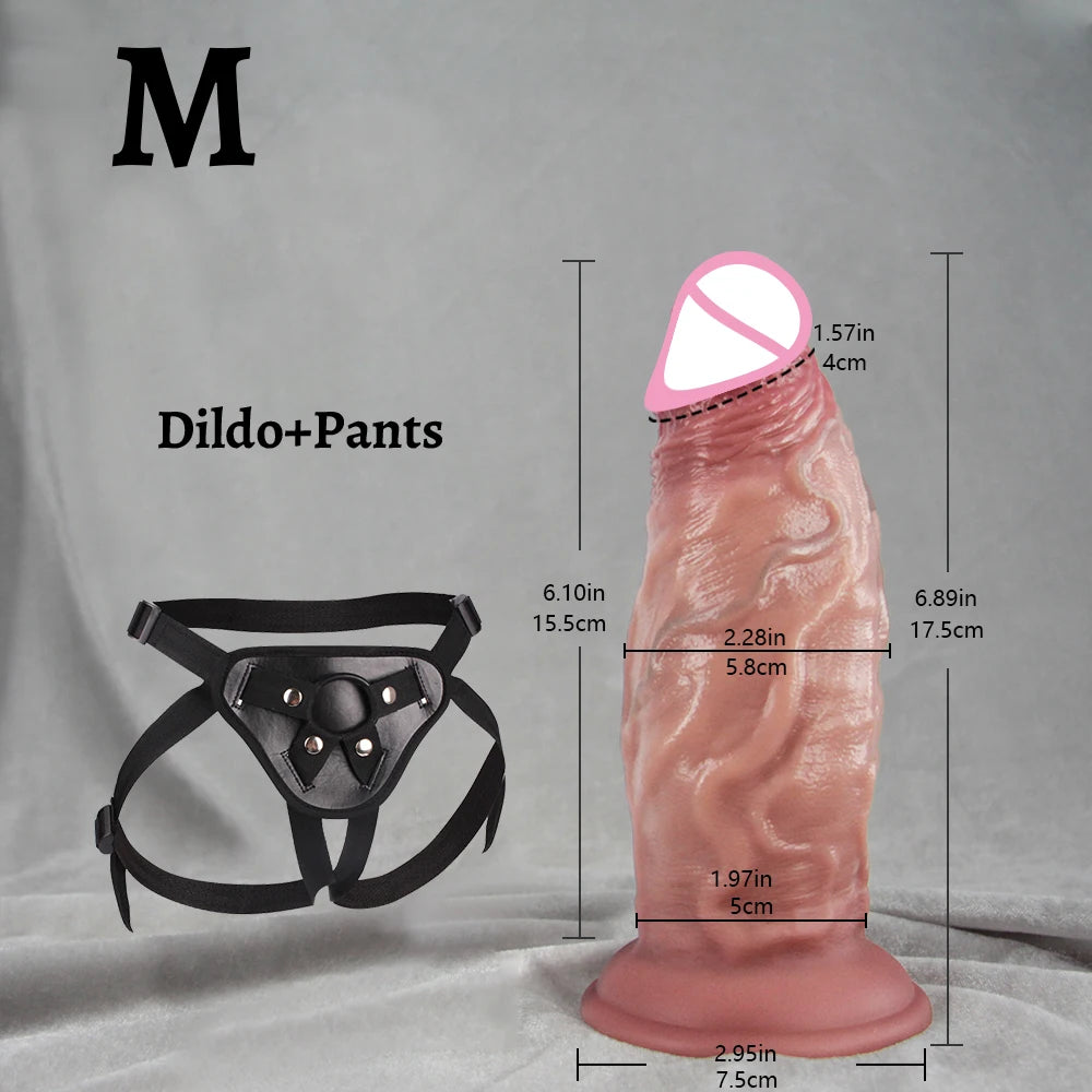 S/M/L Dildo Big Dick Female Anal Vagina Masturbation Soft Skin Feel Penis Prostate G-spot Massage Anal Plug Sex Toys For Adult