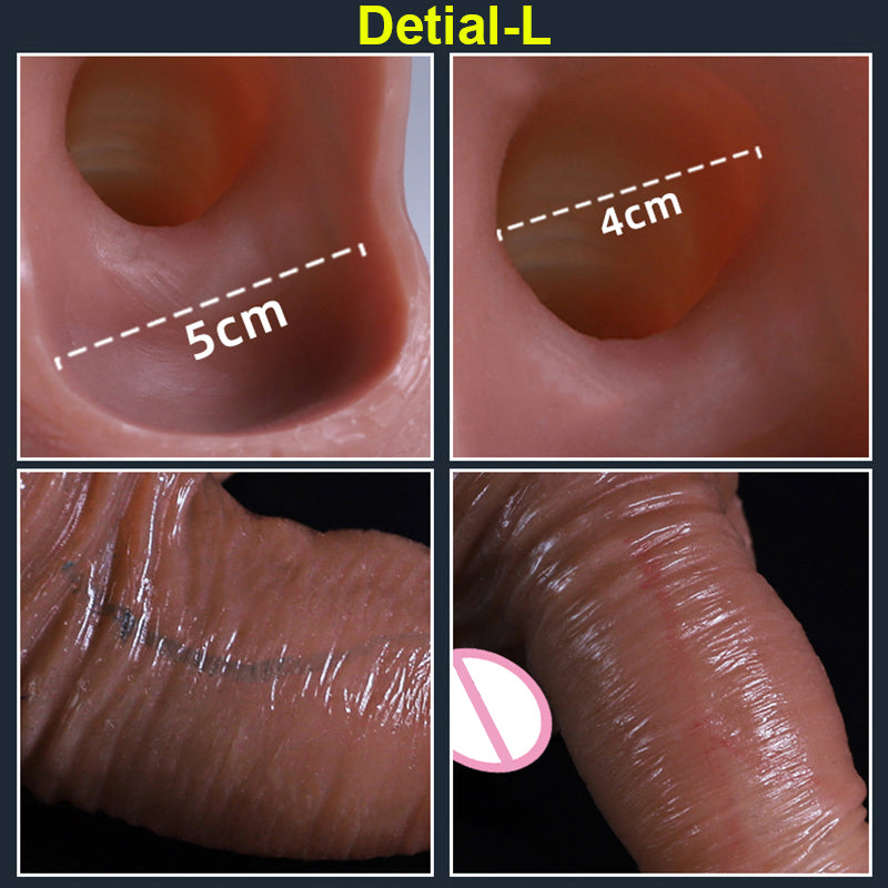 Male Penis Sleeve Sex toys Cock Extender Reusable Condoms Delay Ejaculation Penis Enlargement Silicone Sex Toy For Men Sex Shop