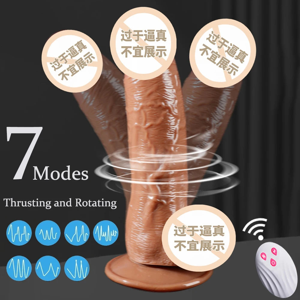 Big Dildo Vibrator Rechargeable Artificial Penis Telescopic Swing Heating Remote Silicone Dildos Control Vibrators For Women Gay