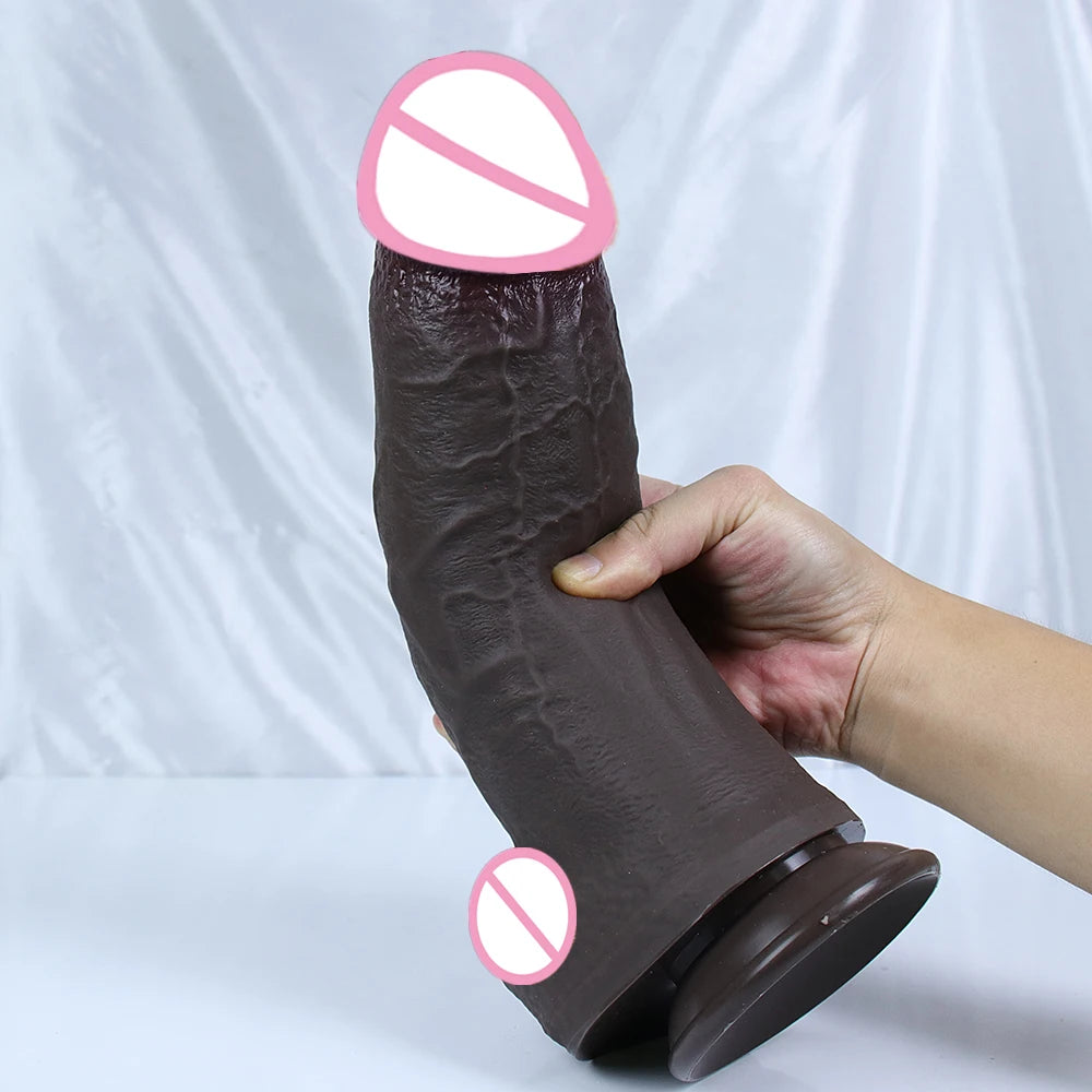 7.5cm Huge Dildo Realistic Soft Penis Thick Dick Sexy Cock Suction Cup Adults Anal Sex Toys For Women Vagina Strapon Masturbator