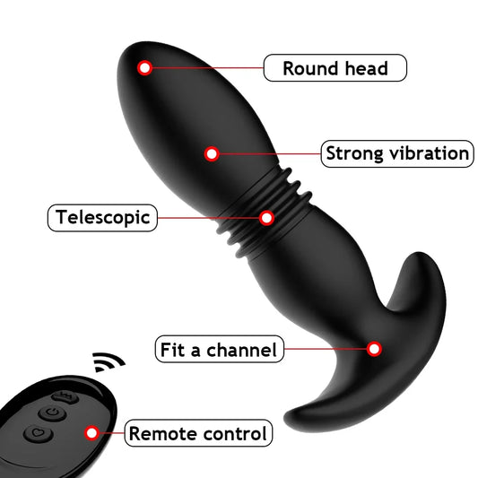 Sex Tooys for Men Vibrator Thrusting Speed Butt Stimulator Plug for Male Women Advanced Player Adult Prostate Massager Sex Toy