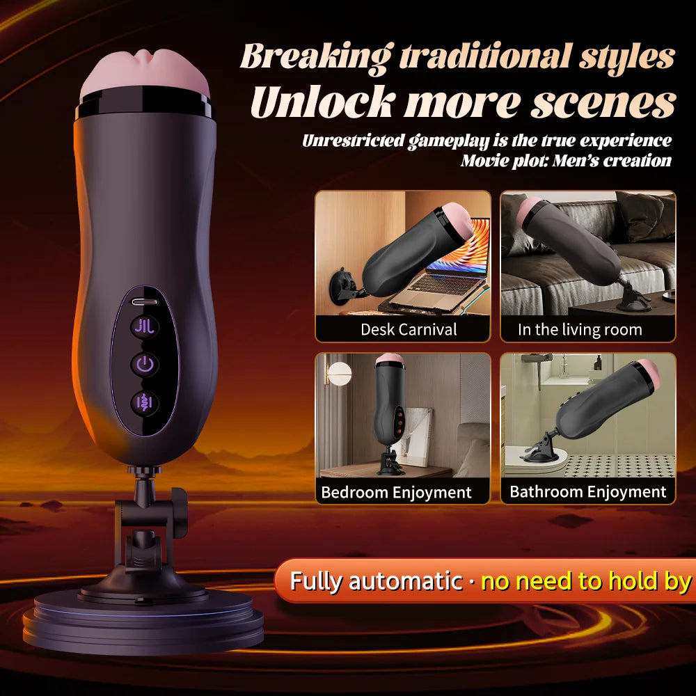 Sex Toy For Men Male Masturbation Cup Sexy Voice Pocket Pussy Suction Mount Penis Trainer Sex Machines Adult Erotic Toys