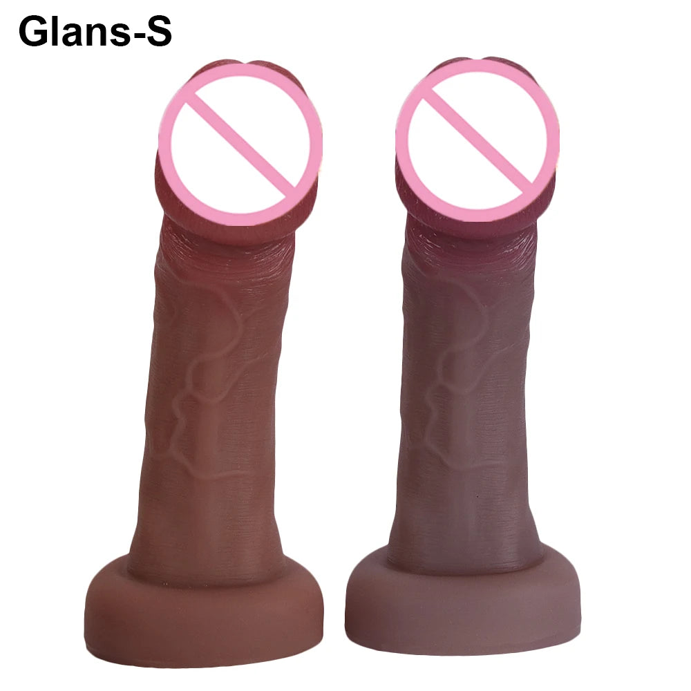 Realistic Dildos Big Glans With Suction Cup Vagina Anal Sex Toys For Woman Strapon Soft Penis Butt Plug Adults Cock Masturbator