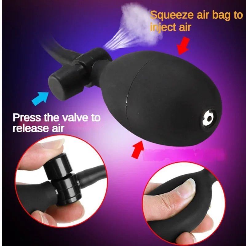 Inflatable Dildos Adjustable Size New Realistic Dildos Erotic Dildo Artificial Penis G-spot Large Anal plug Female masturbation