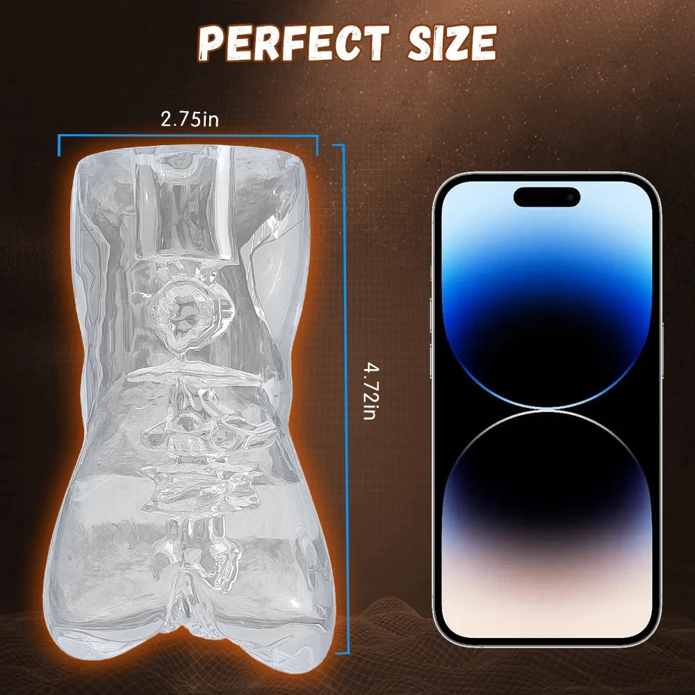 Male Masturbator for Men Pocket Pussy 3D Artificial Vagina Silicone Prostate Massager Penis Open Ended Man Sex Toys For Adults