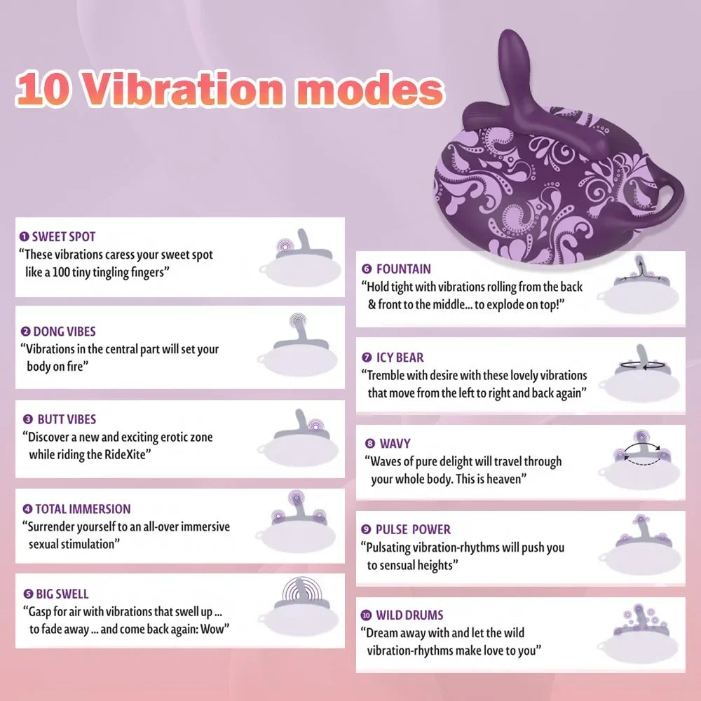 Sit On Vibrating Thrusting Toy with Dildo for Women Men, G-spot Clitoris Anal Vibrator, Sex Machine Sex Furniture Adult Sex Toys