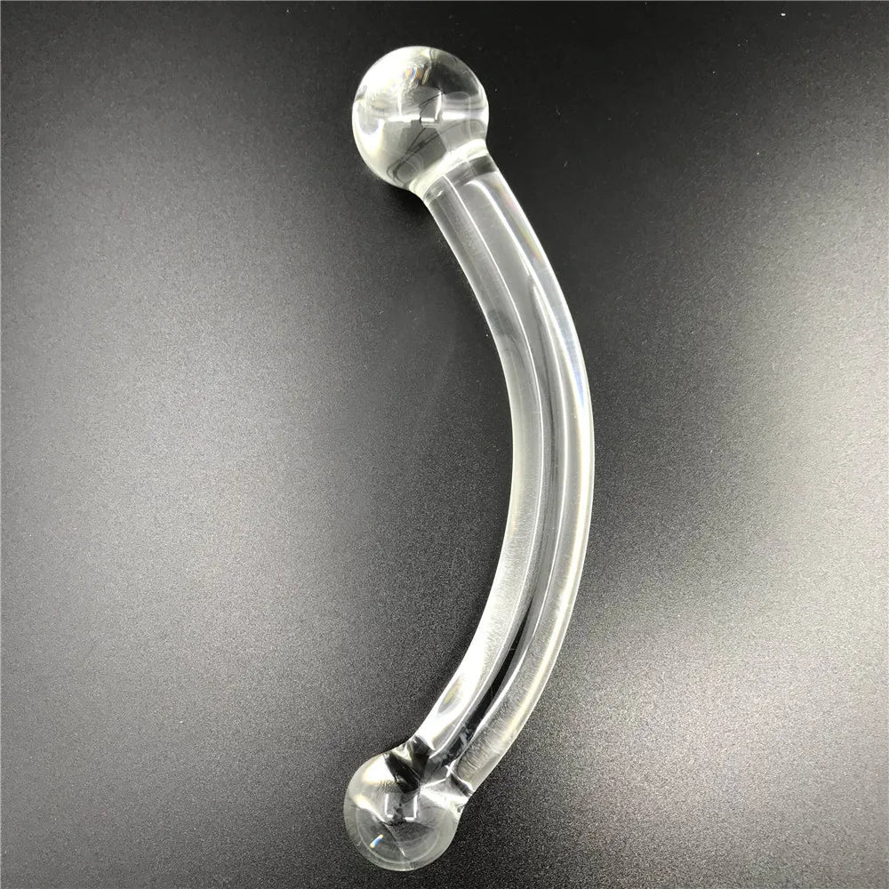 Glass Smooth Dildos Fake Penis Crystal Anal Beads Butt Plug Prostate Massager G Spot Female Masturbation Toys