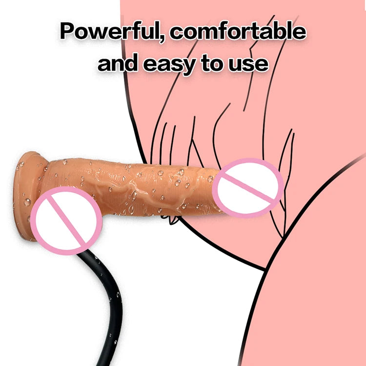 Realistic Inflatable Dildo for Women - Soft Fleshy Texture Adult Pleasure Toy