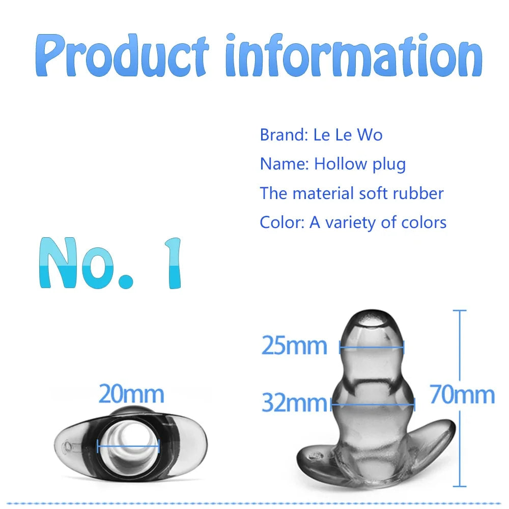 Sex Toys For Woman Men Gay Adult Products Hollow Dildo Anus Butt Plug Anal Dilator Enema Prostate Massager