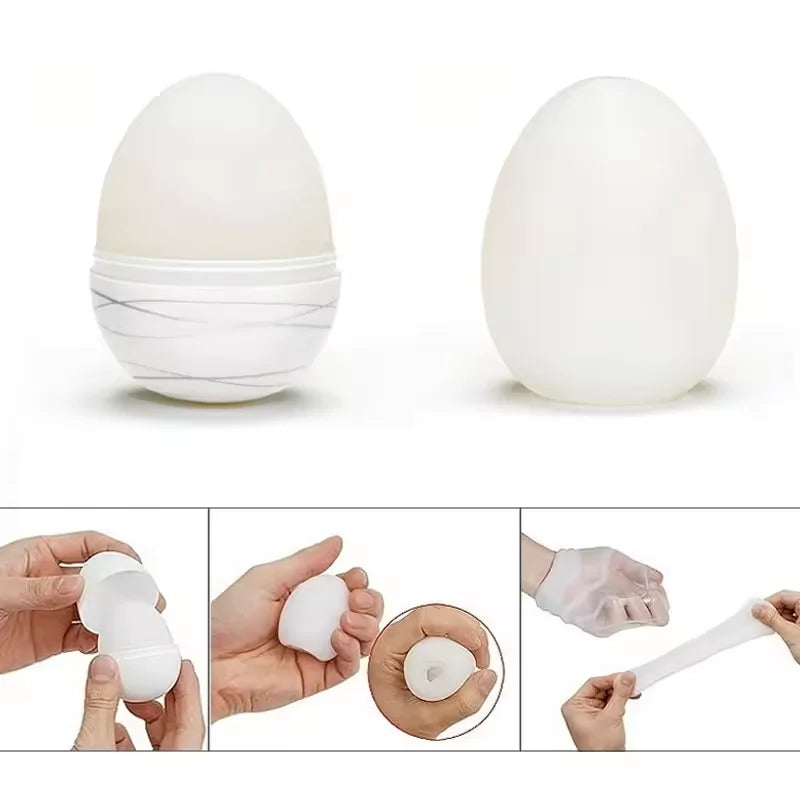 Silicone Stretchable Masturbator Adult Sex Toy for Men Adult Supplies Portable Male Masturbation Eggs Stimulating Penis Massager