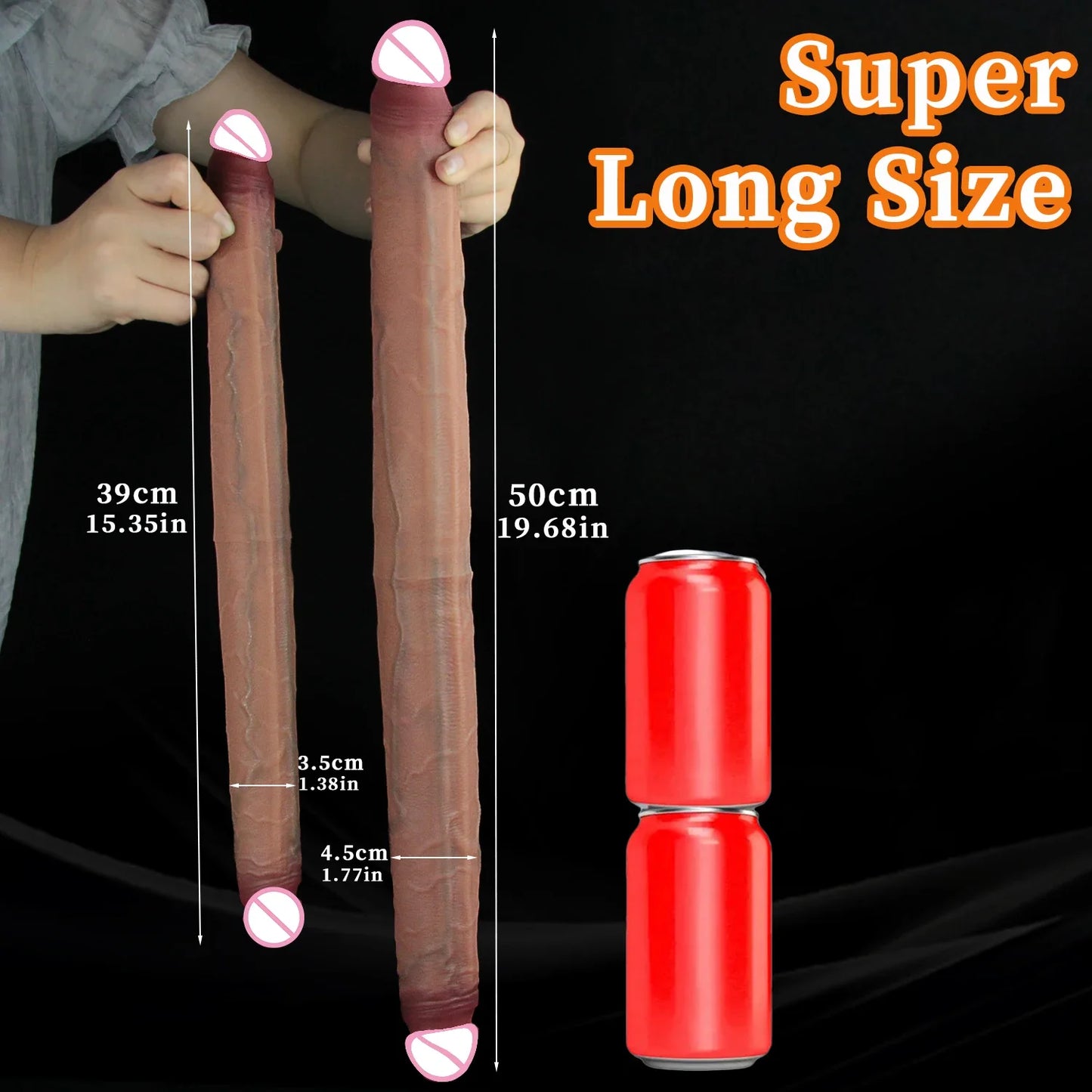 Realistic Long Dildos Double Head Dildo Anal Vaginal Stimulator Masturbator Sex Toy for Lesbian Couples Gay Men Adult Products