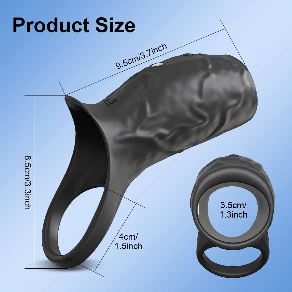 Sex Toys for Men Vibrating Penis Sleeve Cock Ring Female G Spot Stimulate Vibrator Penis Erection Trainer Delay Ejaculation 18+