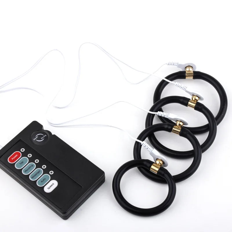 Sex Products Stimulation Massage Sex Toys For Men Electro Shock Therapy Extender Penis Rings Cock Ring Flirting Toy Penis