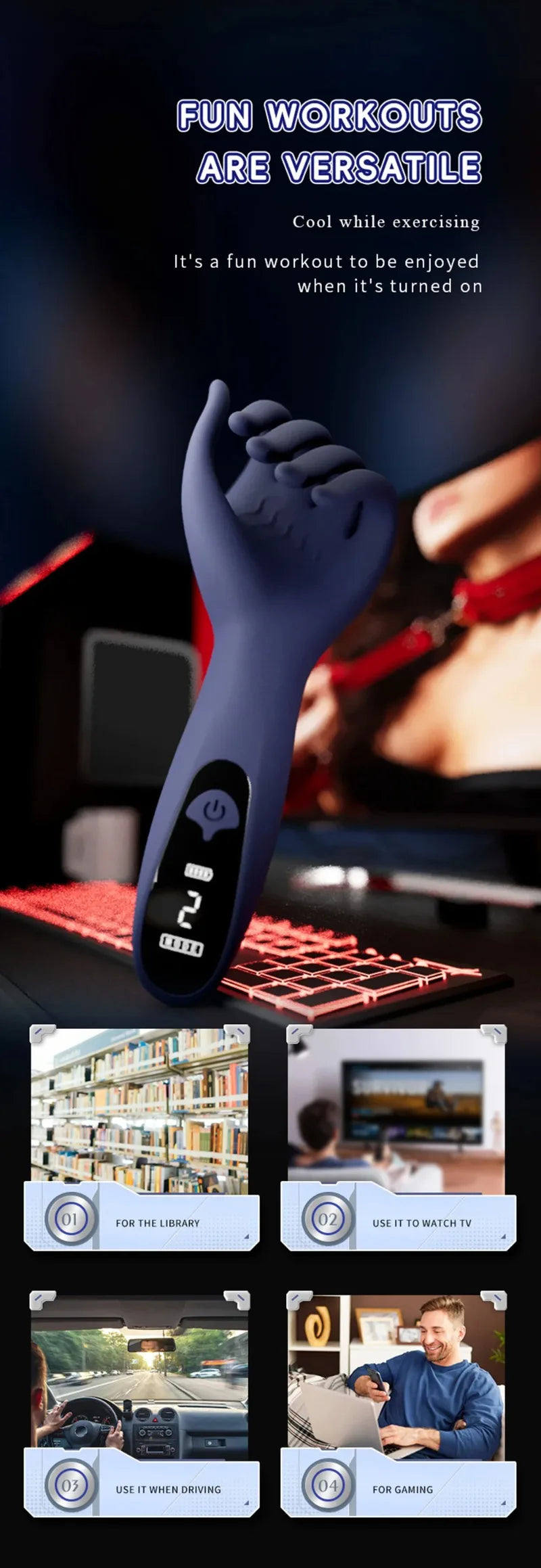 Male Masturbator Vibrating Glans Trainer Penis Massager for Men Lasting Delay Endurance Exercise Sex Toy