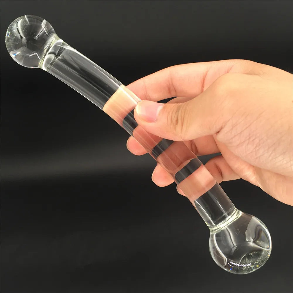 Glass Smooth Dildos Fake Penis Crystal Anal Beads Butt Plug Prostate Massager G Spot Female Masturbation Toys