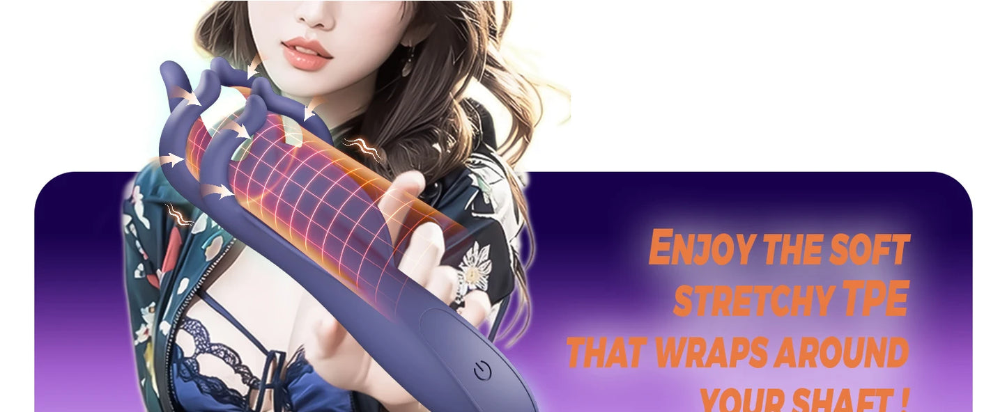 Male Masturbator Vibrator Penis Massager Glans Exerciser Lasting Delay Endurance Vibrating Trainer Automatic Oral Sex Toy Men