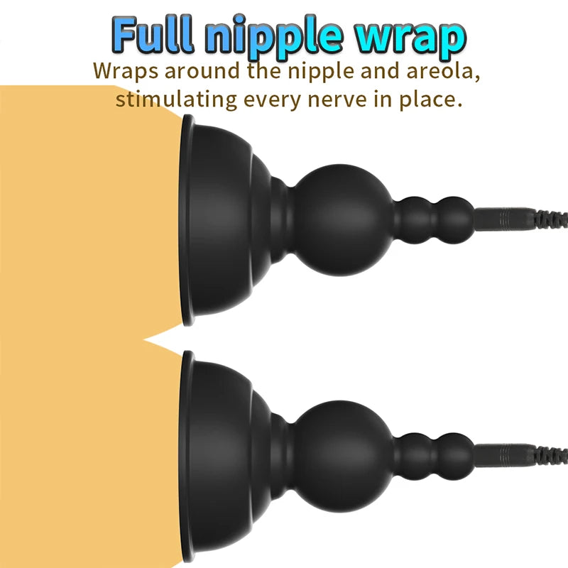 Powerful Breast Pump Sex Toy For Women Men Gay Electric Shock Pulse Breast Pump Vaginal Pump Electro Shock Orgasmic Masturbation