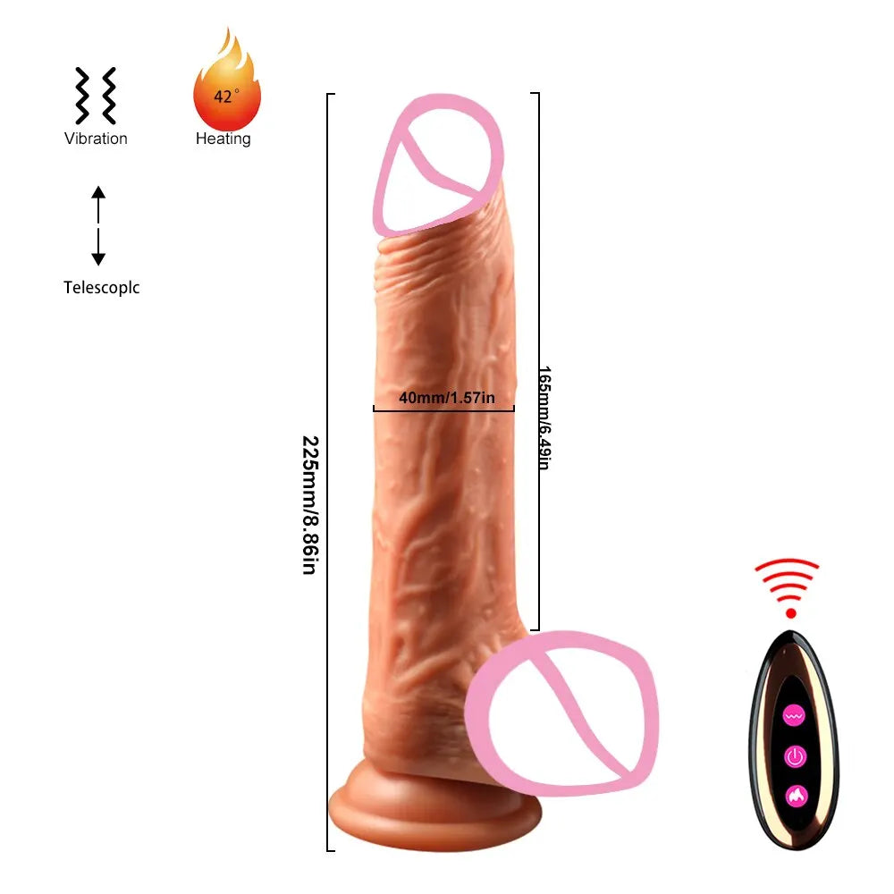 Big Vibrator Dildo for Women Heating Thrusting Realistic Penis Sex Toys Artificial Rubber Dick Adult Toys Soft Dildos Vibrators