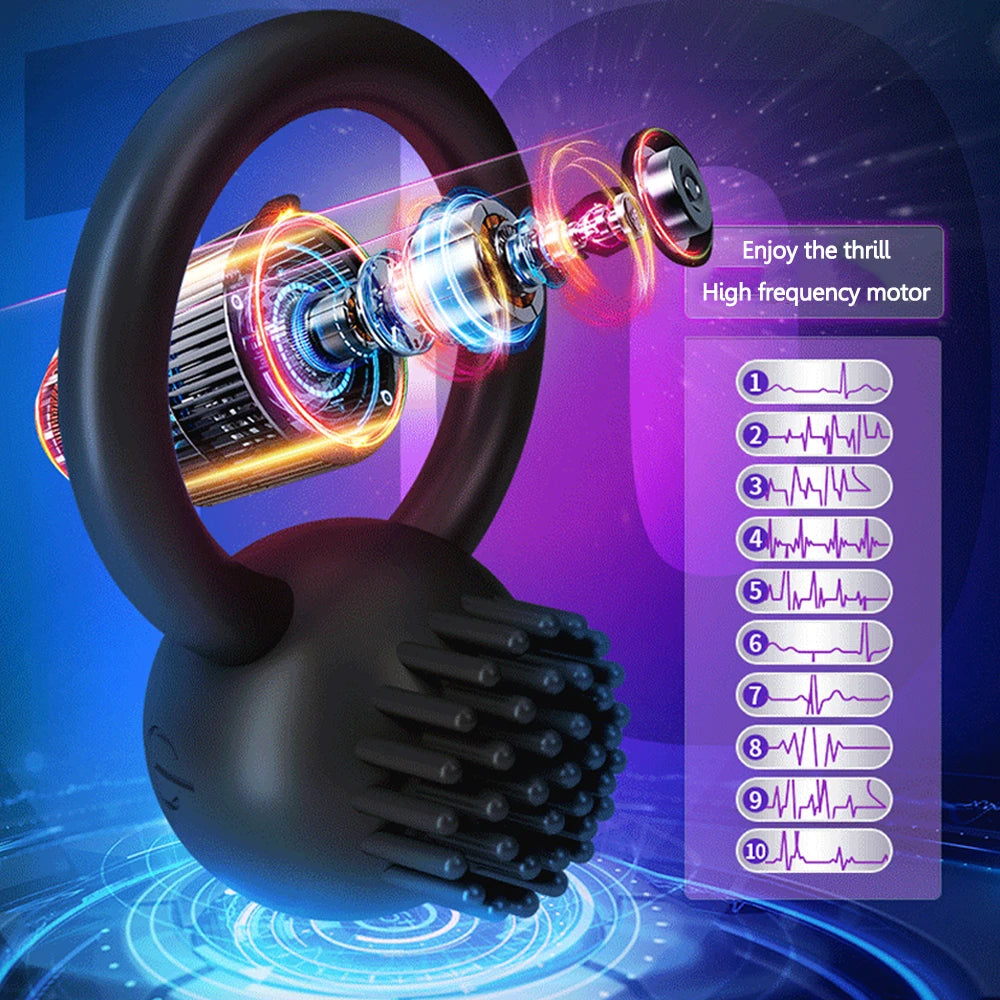 Male Cock Ring Vibrator Cockring Penis for Man Delay Ejaculation Sex Toys for Men Couple Rings Penisring Toy for Adults Supplie