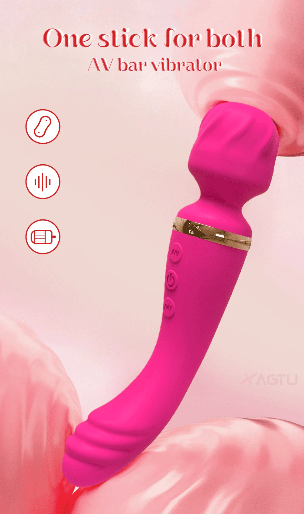 AV Magic Wand Massage G-spot Vibrator Clitoral Stimulator Female Masturbation Dildos Vibrator for Women Rechargeable